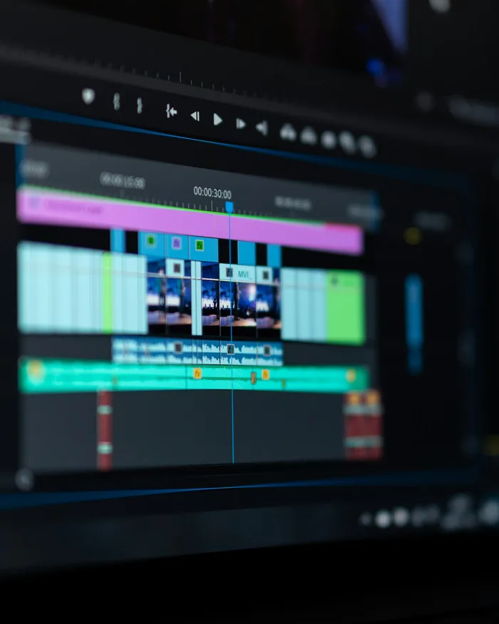 Timeline d’un projet de montage préparé